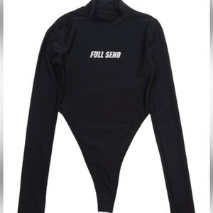 Black Full Send body suit Size XS